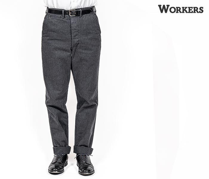 workers リネントラウザーズ リネンパンツ ワーカーズ チャコール Workers/ワーカーズ 『Summer Trousers / サマートラウザー