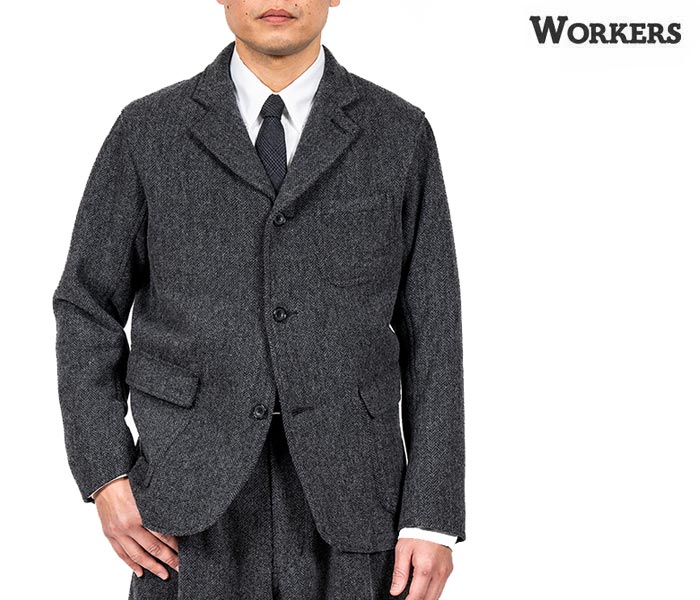 workers ラウンジジャケット 40 新品 ワーカーズ WORKERS ラウンジ ジャケット 8オンス ライトチノ