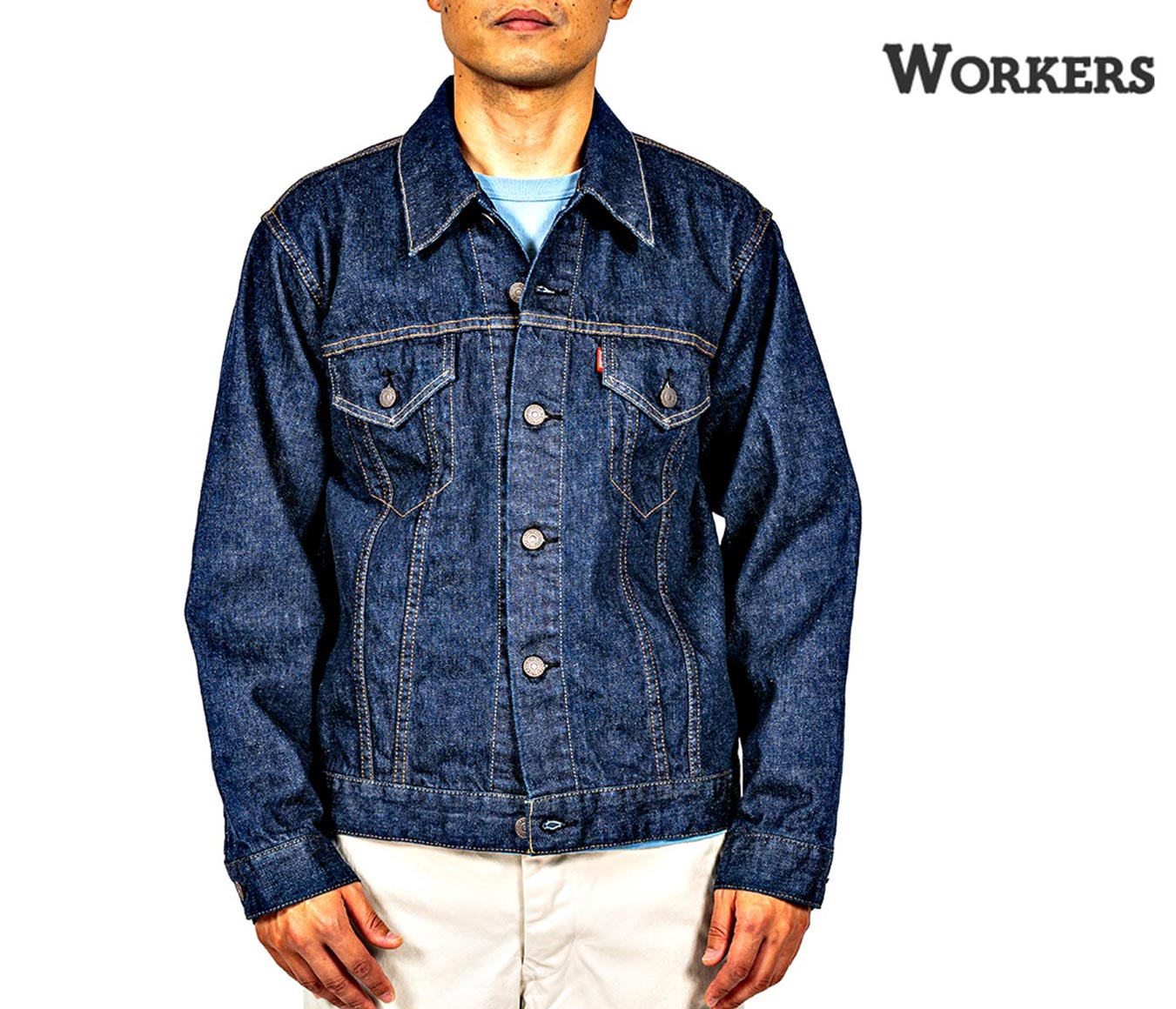 ワーカーズ WORKERS 3rdデニムジャケット 1stシルエット 石川台 13 oz Ishikawadai Denim Lot 857, Sanforized (2602-LOT857)