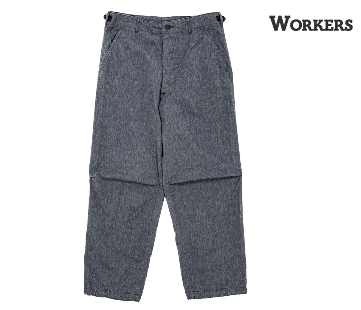 ワーカーズ WORKERS ブラック シャンブレー FWP トラウザー FWP Trousers Black Chambray (2604-FWPTRO-BC)