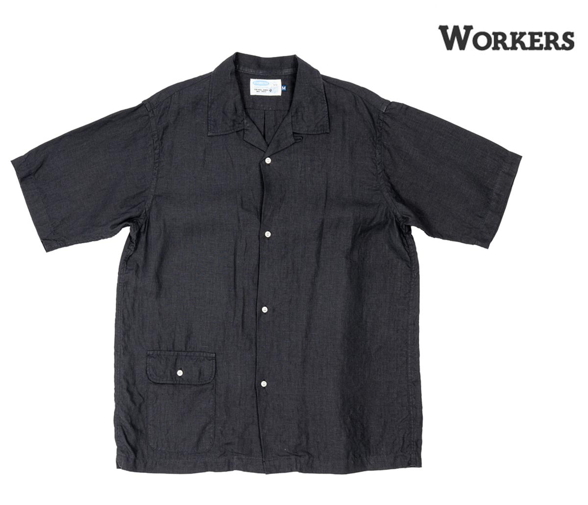 予約商品(お届け予定 4月頃以降) ワーカーズ WORKERS オープンカラーシャツ Open Collar Shirt (2604-OPSH)