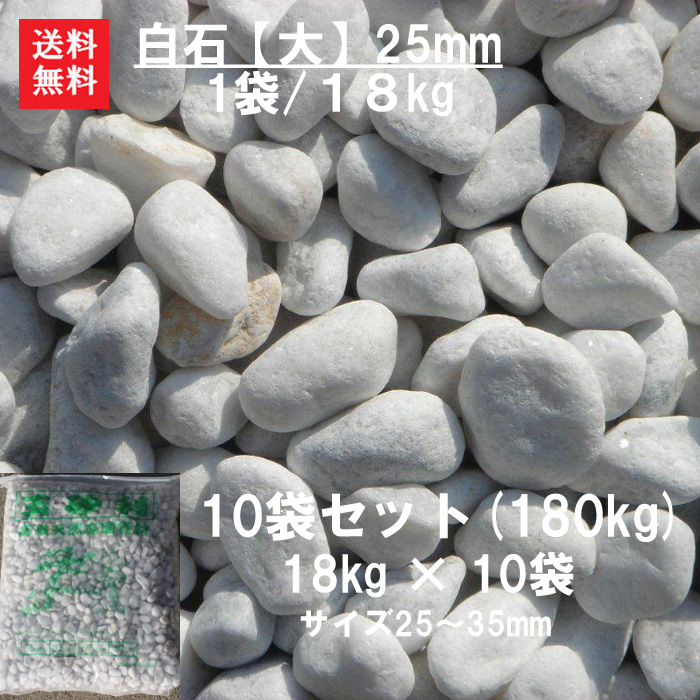 楽天市場】玉砂利 砂利 白石 白玉石 庭 白砂利【送料無料
