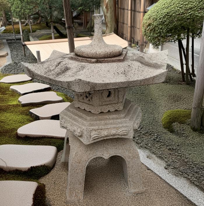 楽天市場】【送料無料】【代引不可】古代雪見灯篭（2尺・丸型 