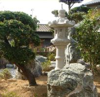 石灯篭 高さ153㎝ 6段 庭石 観賞石 日本庭園 オブジェ 時代物 ①/SL1