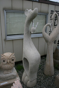 楽天市場】「鶴の抽象」石彫刻品【BIGサイズ】洋風庭園のオブジェに