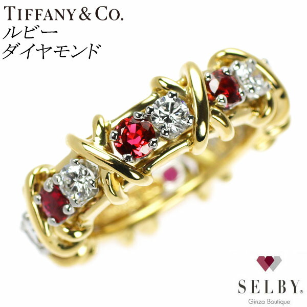 楽天市場】【緑屋質屋】ティファニー 16ストーンリング ルビー・ダイヤ