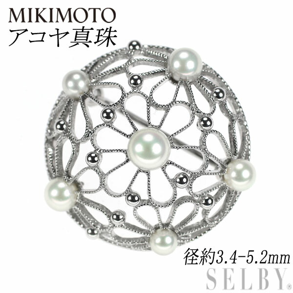 楽天市場】【中古】 ミキモト SV/K18YG アコヤベビー真珠 ブローチ 径  