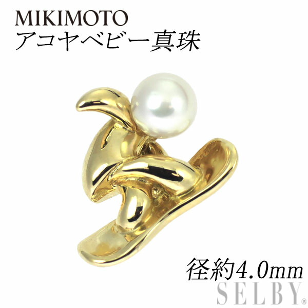 楽天市場】【中古】 ミキモト SV/K18YG アコヤベビー真珠 ブローチ 径  