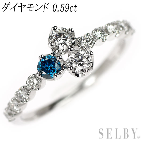 楽天市場】【中古】 Pt950 トリート アイスブルー ダイヤモンド リング  