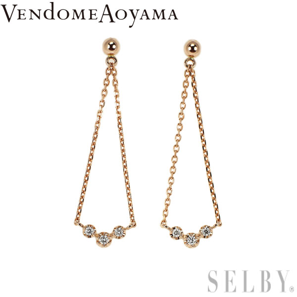 美品⭐︎ヴァンドーム青山　クリスティーヌピアス　k18 ダイヤモンド AGVA1371__DI_999_4_20230609130