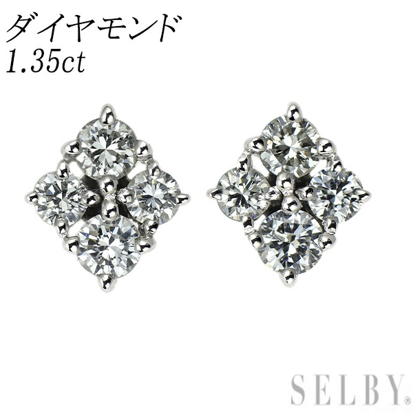 未使用、1.24カラットミステリーセッティングのダイアモンドピアス オンリーダイヤモンド【ミステリーセッティング】 | TAMAYO