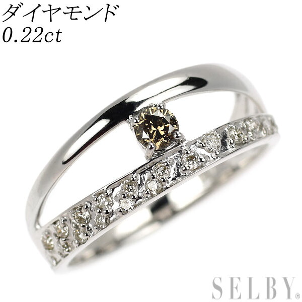 【中古】 K10WG ダイヤモンド リング 0.22ct SELBY 送料サービス