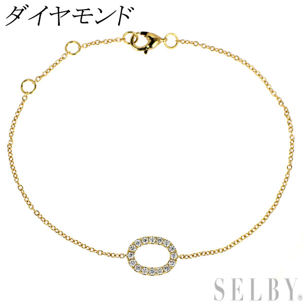 【中古】 K18YG ダイヤモンド ブレスレット SELBY 送料サービス