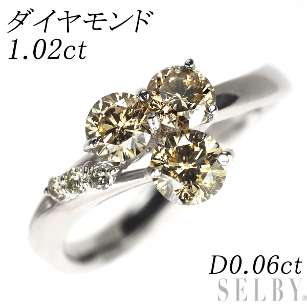 【中古】 K18WG ダイヤモンド リング 1.02ct D0.06ct SELBY 送料サービス｜SELBY