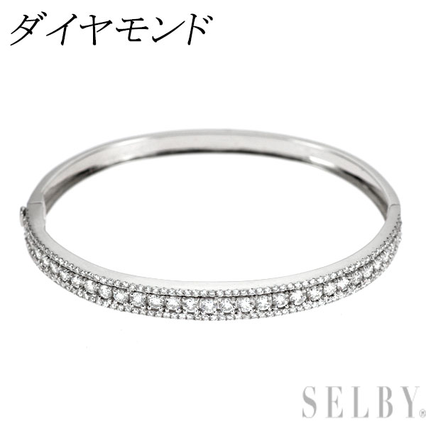 【中古】 K18WG ダイヤモンド バングル SELBY 送料サービス 269,640円