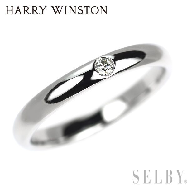 【中古】 ハリーウィンストン Pt950 ダイヤモンド リング バンド SELBY 送料サービス
