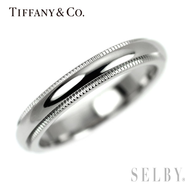 【中古】 ティファニー Pt950 リング ミルグレイン SELBY 送料サービス Tiffany