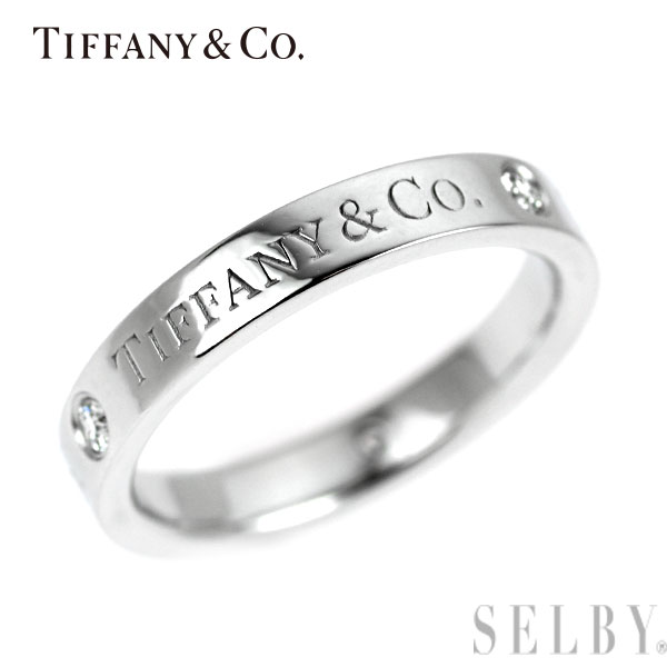 【中古】 ティファニー Pt950 ダイヤモンド リング フラットバンド SELBY 送料サービス Tiffany