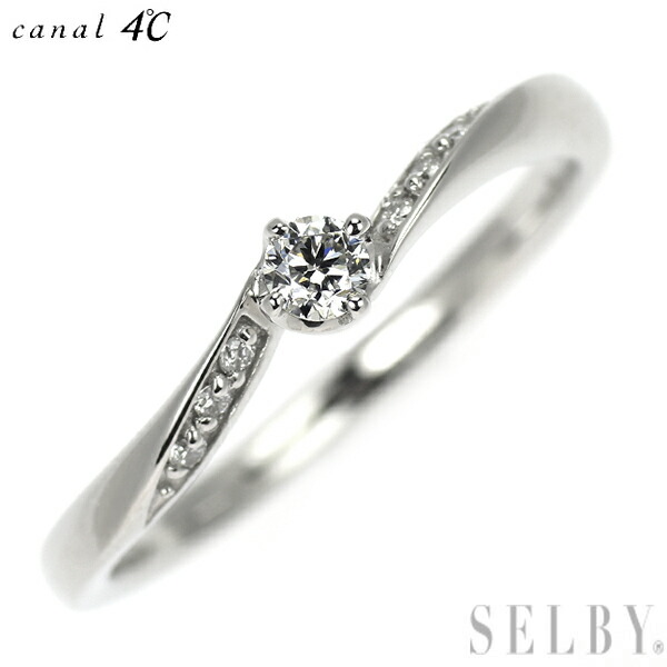 【中古】 カナル4℃ Pt900 ダイヤモンド リング SELBY 送料サービス