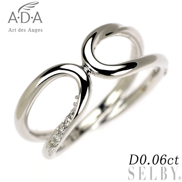 【中古】 ADA K10WG ダイヤモンド リング 0.06ct SELBY 送料サービス
