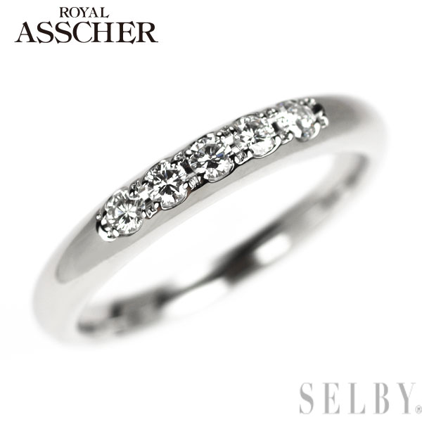 【中古】 ロイヤルアッシャー Pt950 ダイヤモンド リング SELBY 送料サービス