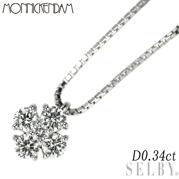 【中古】 モニッケンダム Pt900/ Pt850 ダイヤモンド ペンダントネックレス 0.34ct SELBY 送料サービス|SELBY