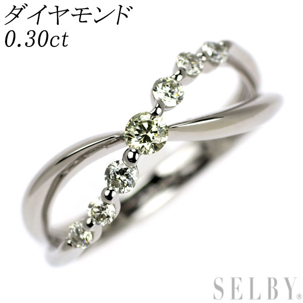【中古】 Pt900 ダイヤモンド リング 0.30ct SELBY 送料サービス