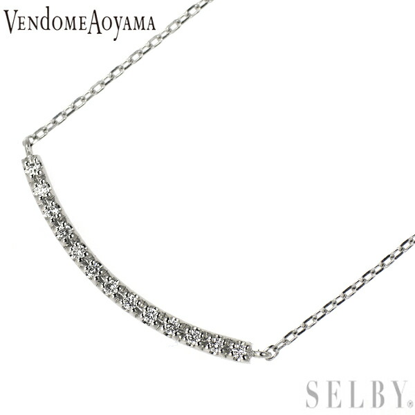 【中古】 ヴァンドーム青山 Pt950/ Pt850 ダイヤモンド ペンダントネックレス SELBY 送料サービス Vendome