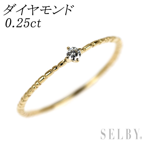 【中古】 K10YG ダイヤモンド リング SELBY 送料サービス