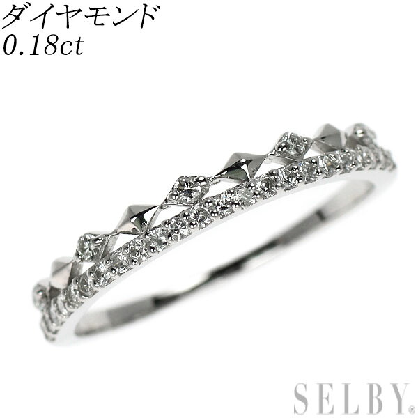 【中古】 Pt900 ダイヤモンド リング 0.18ct SELBY 送料サービス