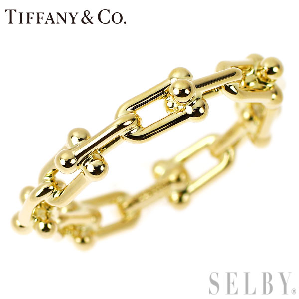 【中古】 ティファニー K18YG リング ハードウェア マイクロ リンク SELBY 送料サービス Tiffany