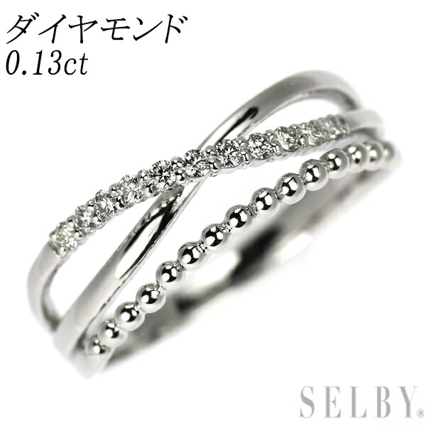 【中古】 Pt900 ダイヤモンド リング 0.13ct SELBY 送料サービス｜SELBY