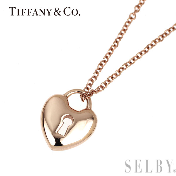 【中古】 ティファニー K18PG ペンダントネックレス ハートロック SELBY 送料サービス Tiffany