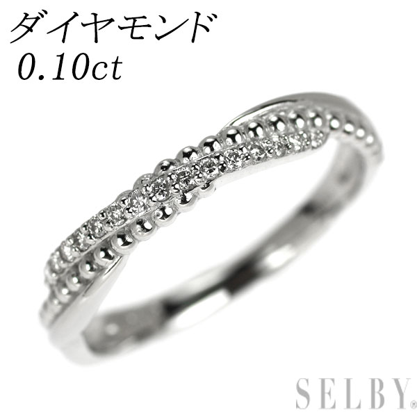 【中古】 Pt950 ダイヤモンド リング 0.10ct SELBY 送料サービス|SELBY