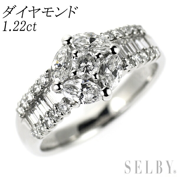 【中古】 Pt900 ダイヤモンド リング 1.22ct SELBY 送料サービス