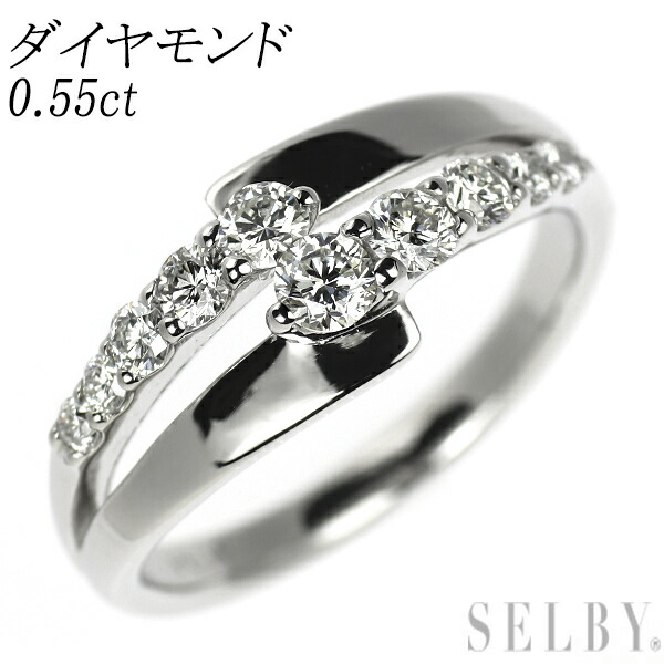 【中古】 Pt900 ダイヤモンド リング 0.55ct SELBY 送料サービス