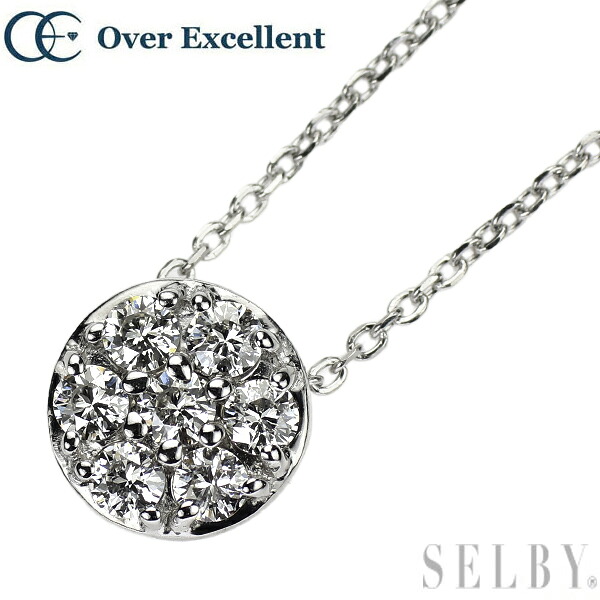【中古】 オーバーエクセレント K18WG ダイヤモンド ペンダントネックレス SELBY 送料サービス 61,793円
