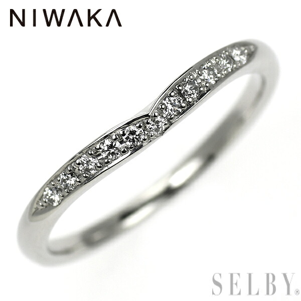 【中古】 俄 Pt950 ダイヤモンド リング 睡蓮 SELBY 送料サービス