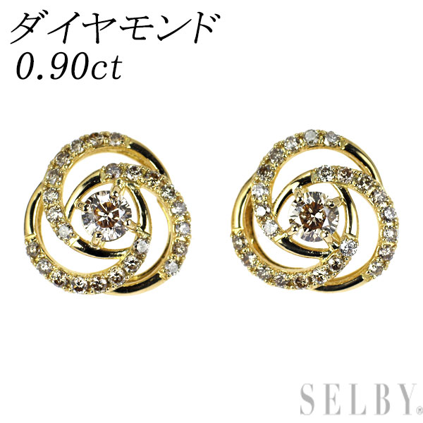 【中古】 K18YG ダイヤモンド ピアス 0.90ct SELBY 送料サービス｜SELBY