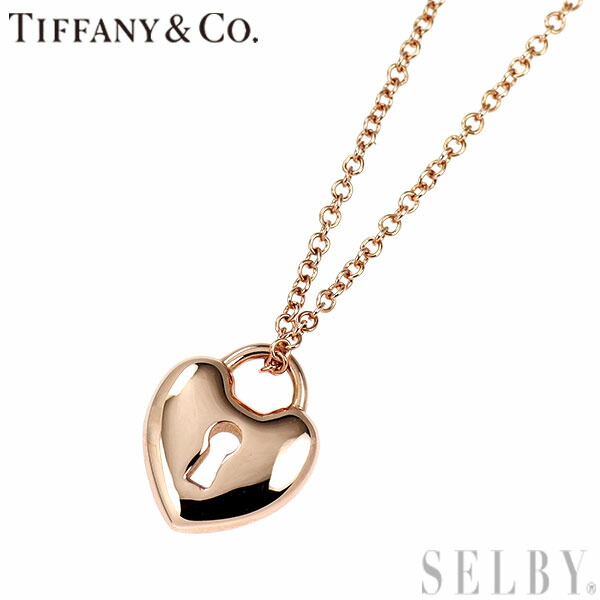 【中古】 ティファニー K18PG ペンダントネックレス ハートロック SELBY 送料サービス Tiffany|SELBY