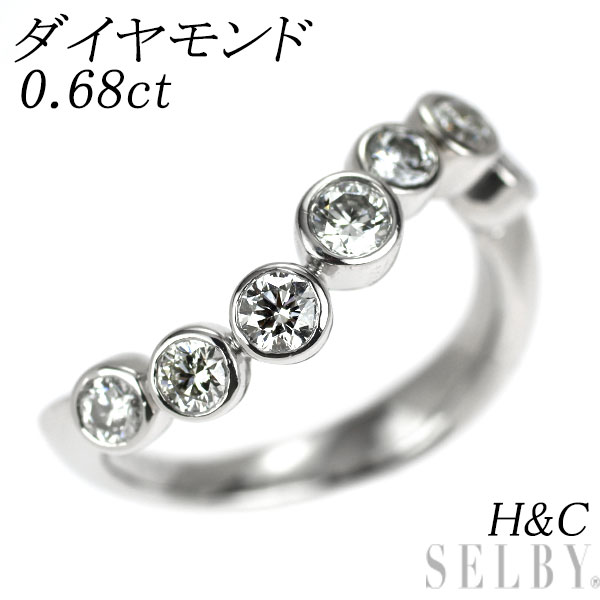 【中古】 Pt900 H＆C ダイヤモンド リング 0.68ct SELBY 送料サービス｜SELBY