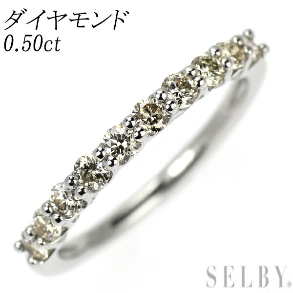 【中古】 Pt950 ダイヤモンド リング 0.50ct SELBY 送料サービス｜SELBY