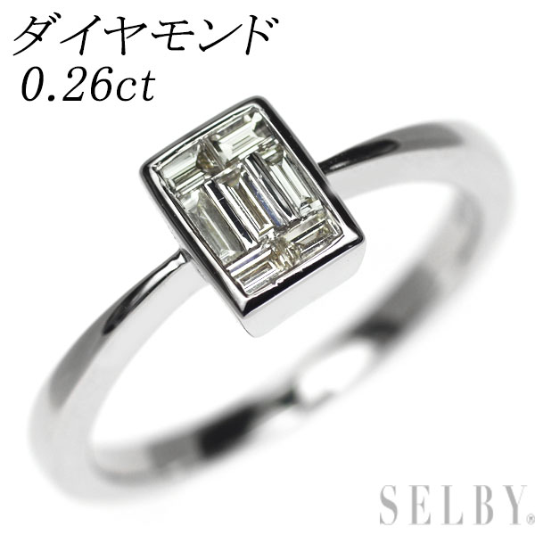 【中古】 K18WG ダイヤモンド リング 0.26ct SELBY 送料サービス|SELBY