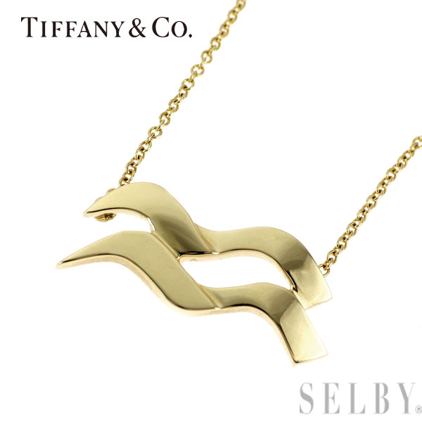 【中古】 ティファニー K18YG ペンダントネックレス 水瓶座 SELBY 送料サービス Tiffany|SELBY