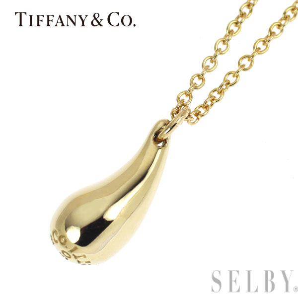 【中古】 ティファニー K18YG ペンダントネックレス ティアドロップ SELBY 送料サービス Tiffany|SELBY
