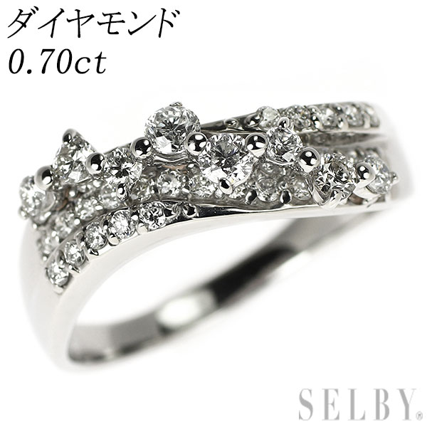 【中古】 Pt900 ダイヤモンド リング 0.70ct SELBY 送料サービス｜SELBY