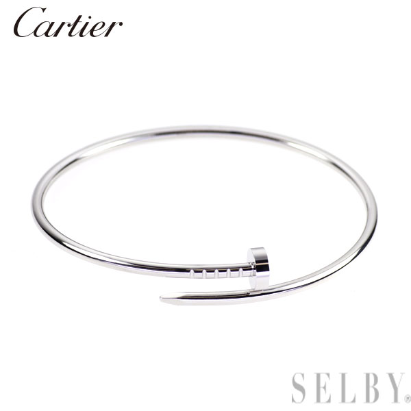 【中古】 カルティエ K18WG バングル ジュストアンクル 17号 SELBY 送料サービス Cartier｜SELBY