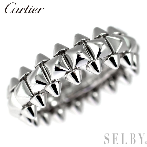 【中古】 カルティエ K18WG リング クラッシュ MM 52号 SELBY 送料サービス Cartier|SELBY