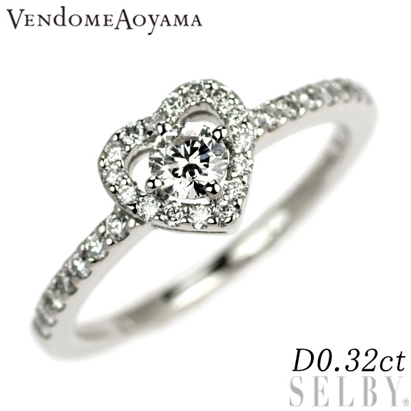【中古】 ヴァンドーム青山 Pt950 ダイヤモンド リング 0.32ct ハート SELBY 送料サービス Vendome｜SELBY 47,508円