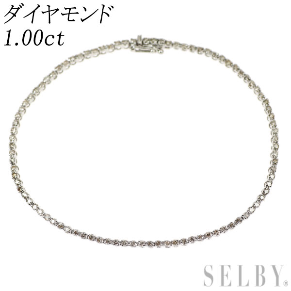 【中古】 K18WG ダイヤモンド テニス ブレスレット 1.00ct SELBY 送料サービス｜SELBY